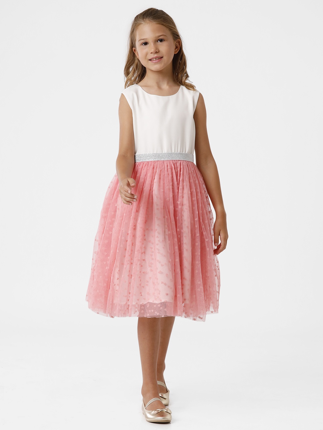 

KATE & OSCAR Girl Pink Georgette Midi Dress