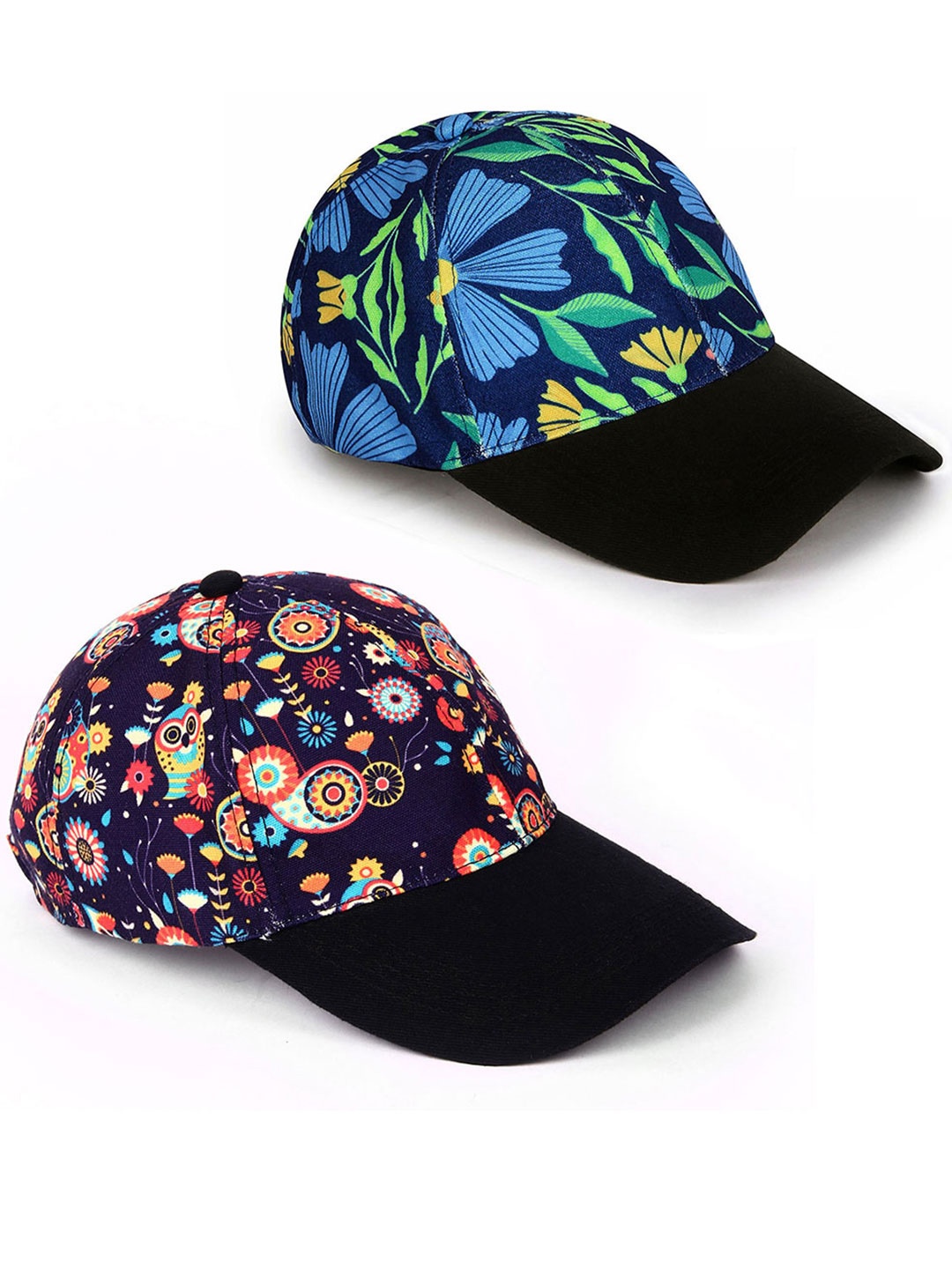 

Knotyy Pack Of 2 Printed Snapback Cap, Blue