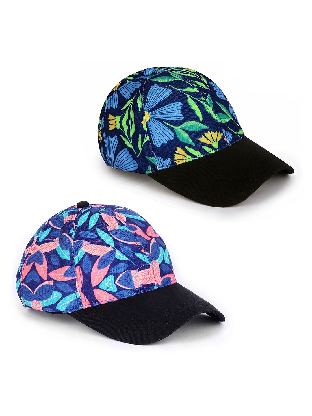 

Knotyy Pack Of 2 Printed Snapback Cap, Blue