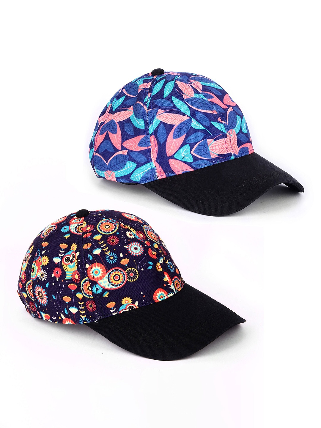 

Knotyy Unisex Blue & Pink Printed Snapback Cap