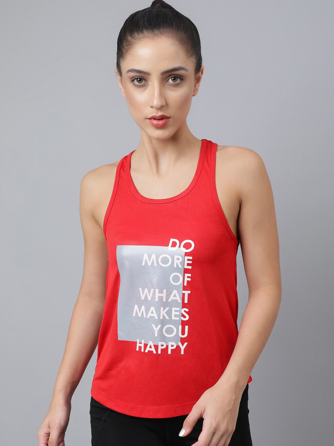 

Pritla Women Red Print Tank Top