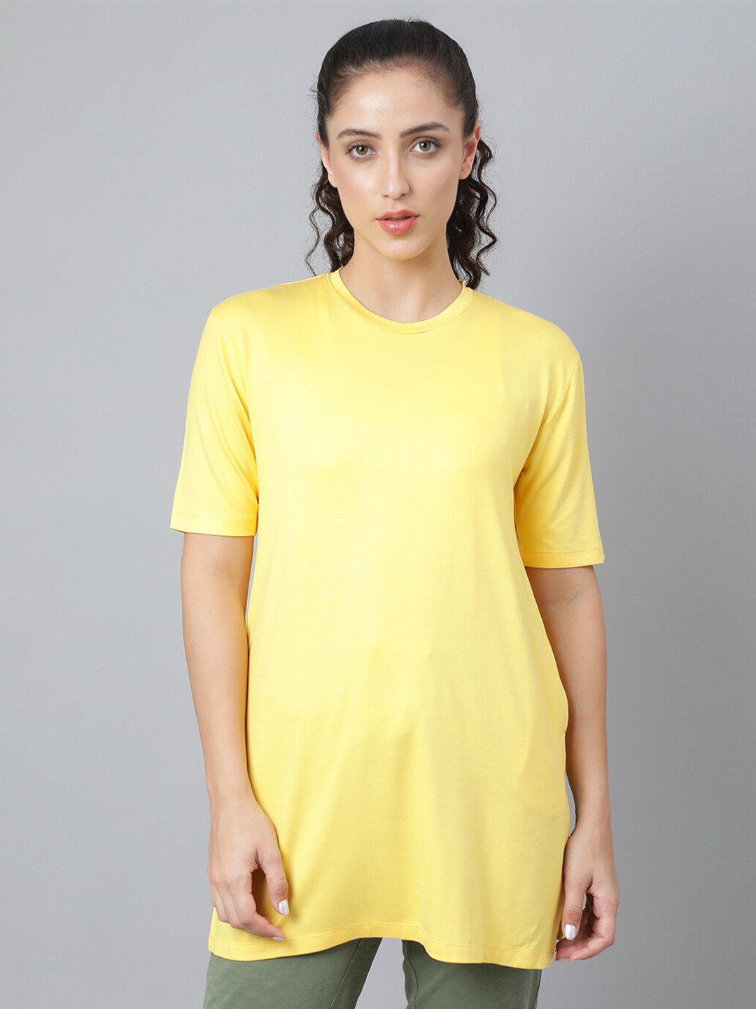 

Pritla Women Yellow Extended Sleeves Organic Cotton Top