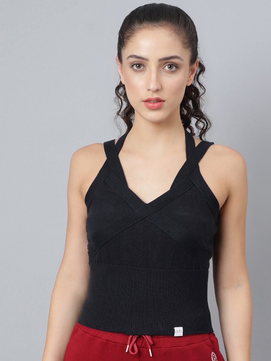 

Pritla Women Black Organic Cotton Tank Top