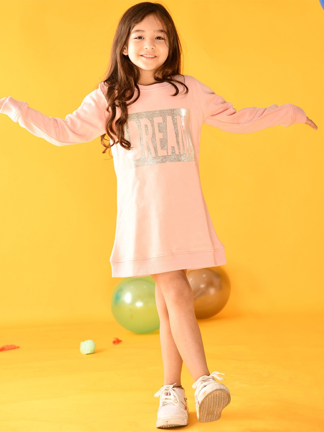 

Anthrilo Pink Applique Sweater Dress
