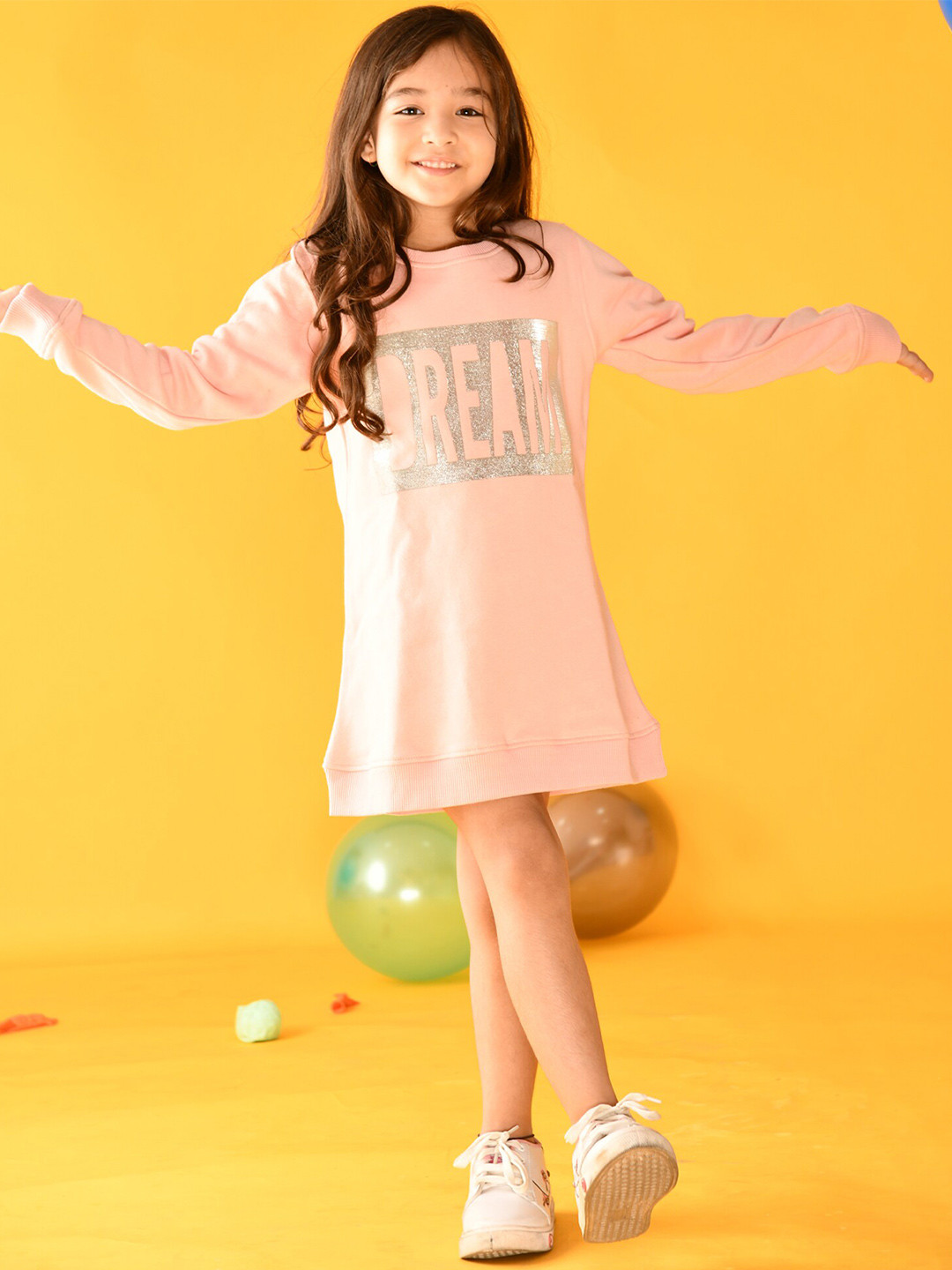 

Anthrilo Girl Pink Applique Sweater Dress