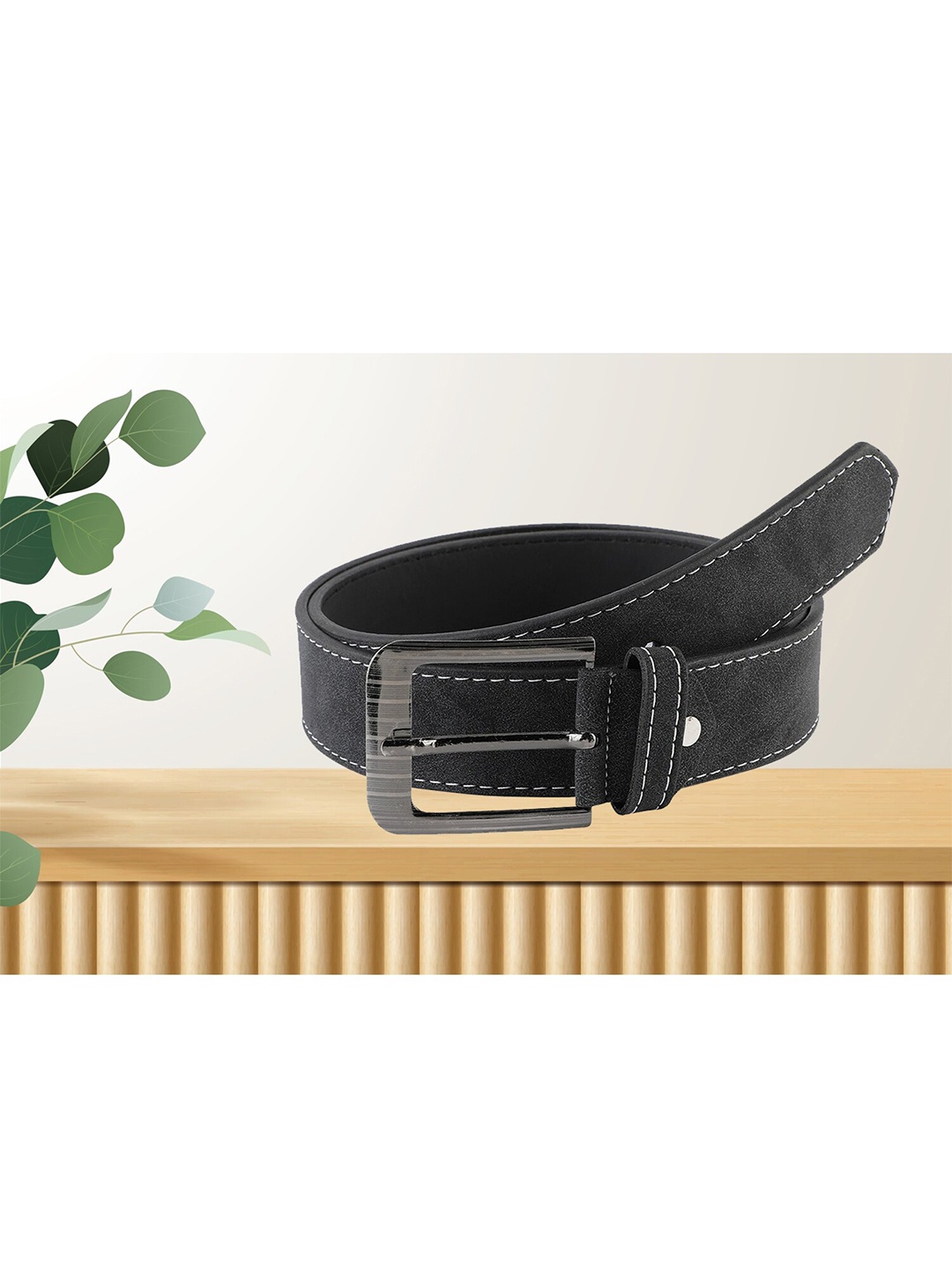 

WINSOME DEAL Men Textured Belt, Black