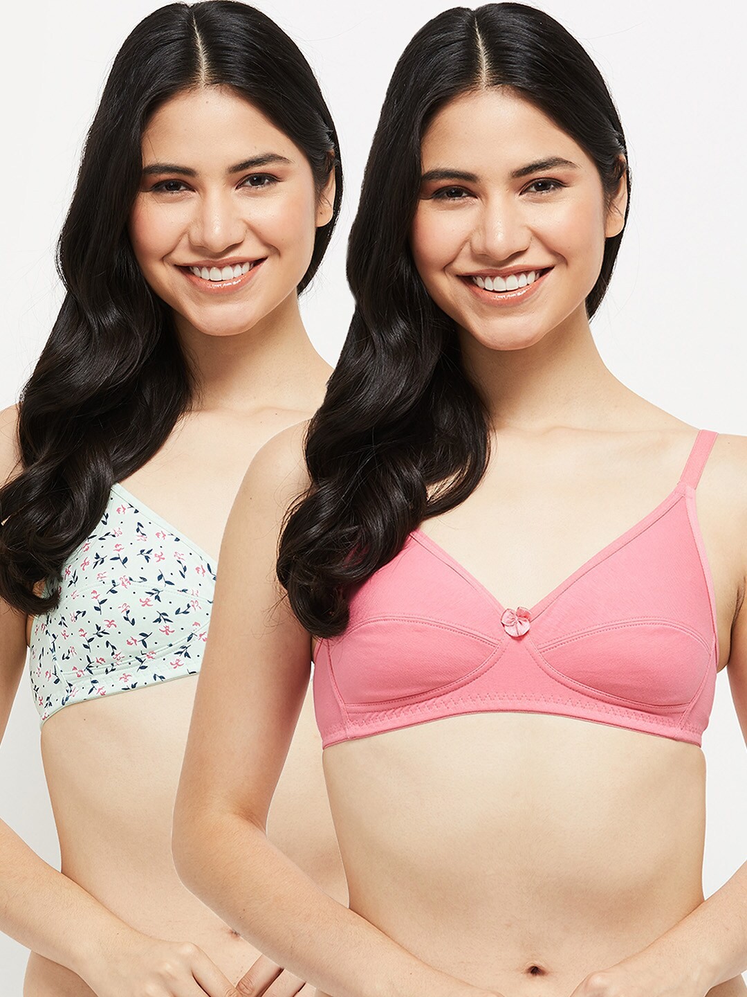 

max Women pack of 2 Floral Lightly Padded Bra, Pink