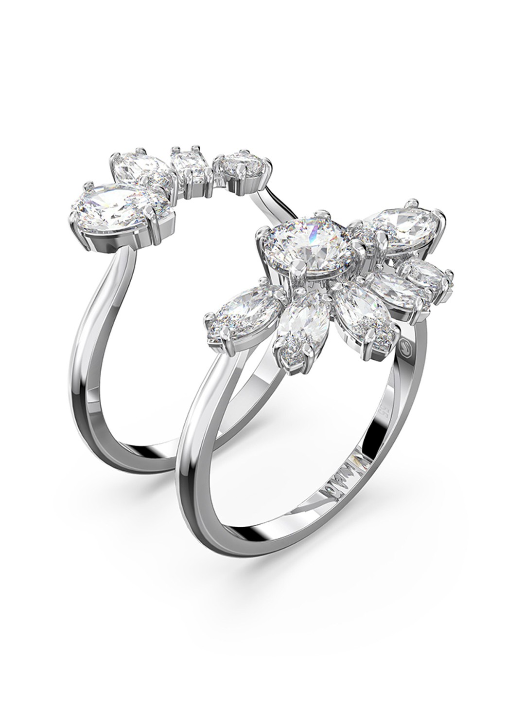 

SWAROVSKI Rhodium-Plated Twist Wrap Ring, White