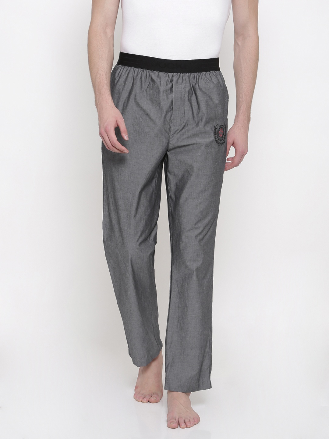 

Jockey Men Charcoal Grey Solid Lounge Pyjama 9009-0105-BLCHY