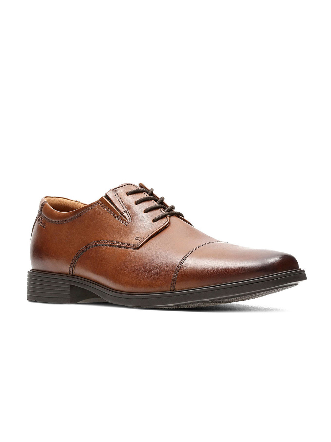 

Clarks Men Brown Solid Leather Derbys
