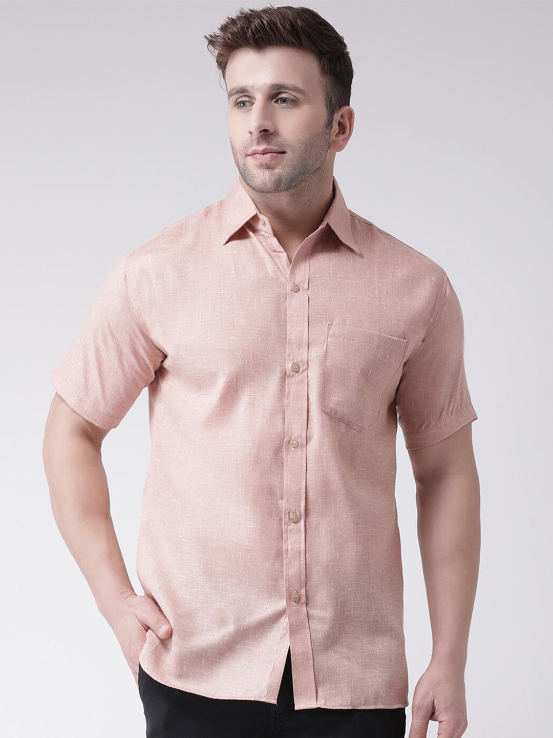 

RIAG Men Pink Casual Shirt