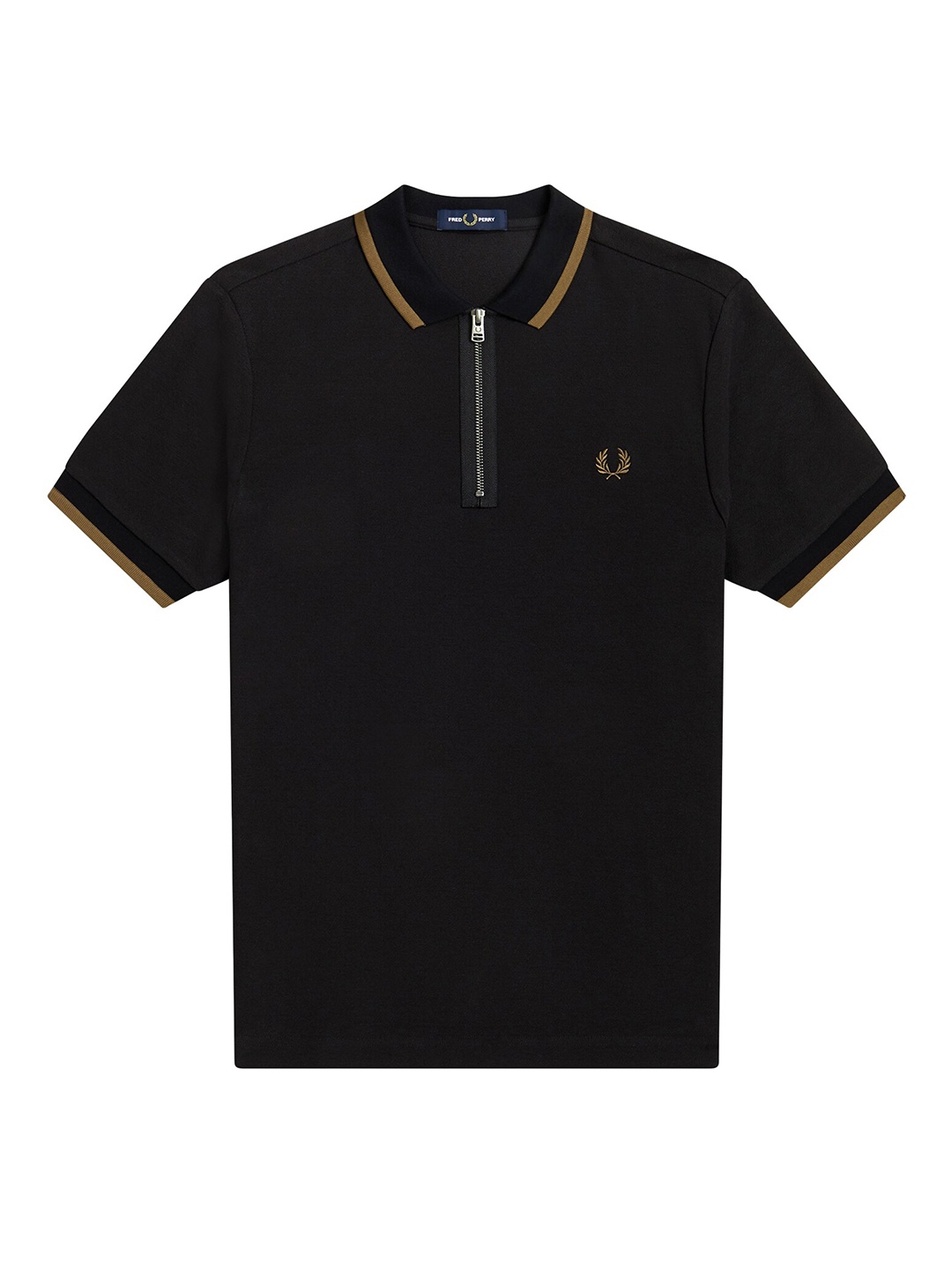 

Fred Perry Men Black Polo Collar Pure Cotton T-shirt