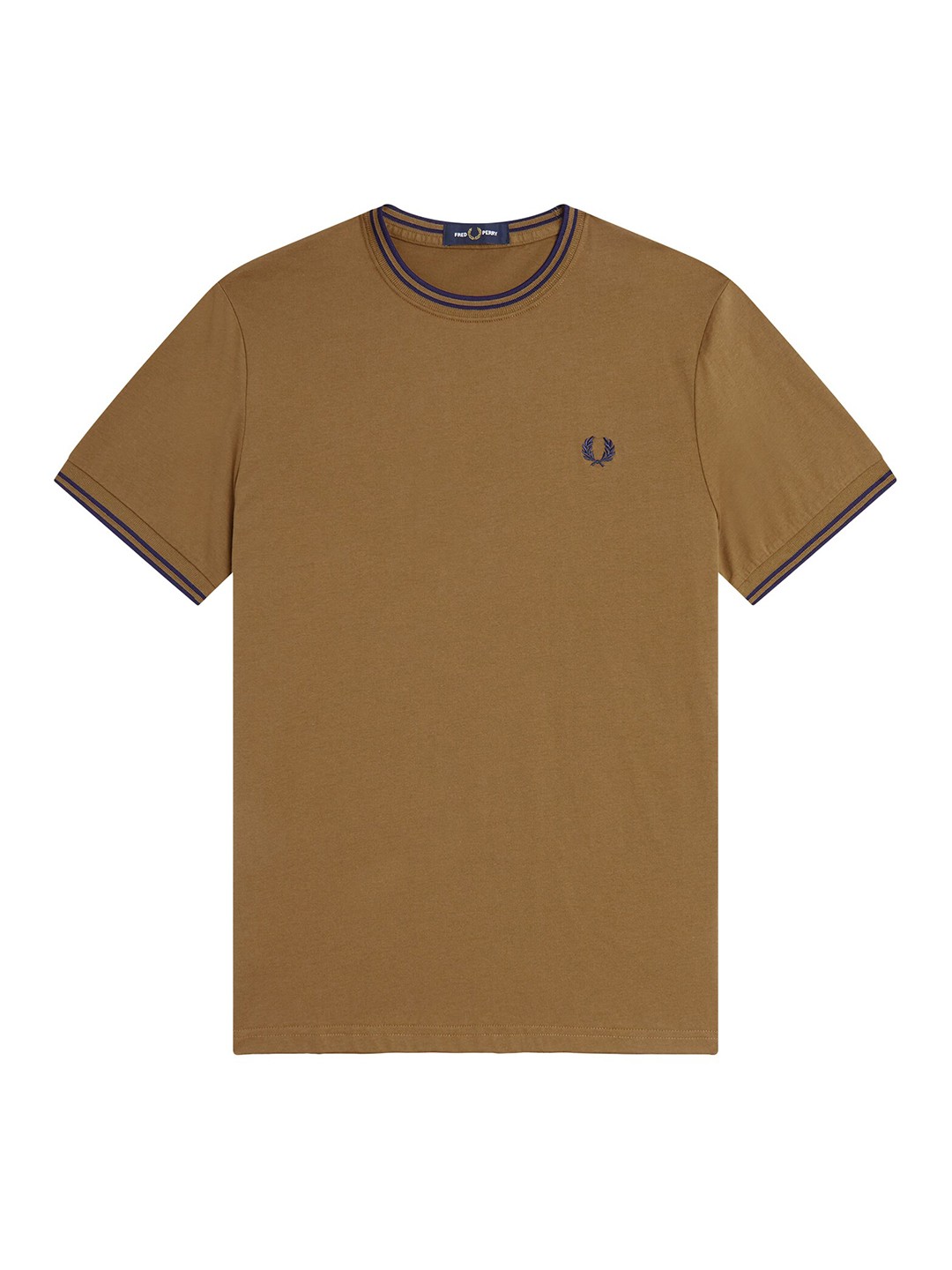 

Fred Perry Men Brown Pure Cotton T-shirt