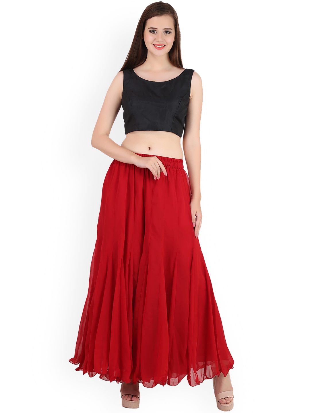 

Shararat Women Ethnic Palazzos, Red