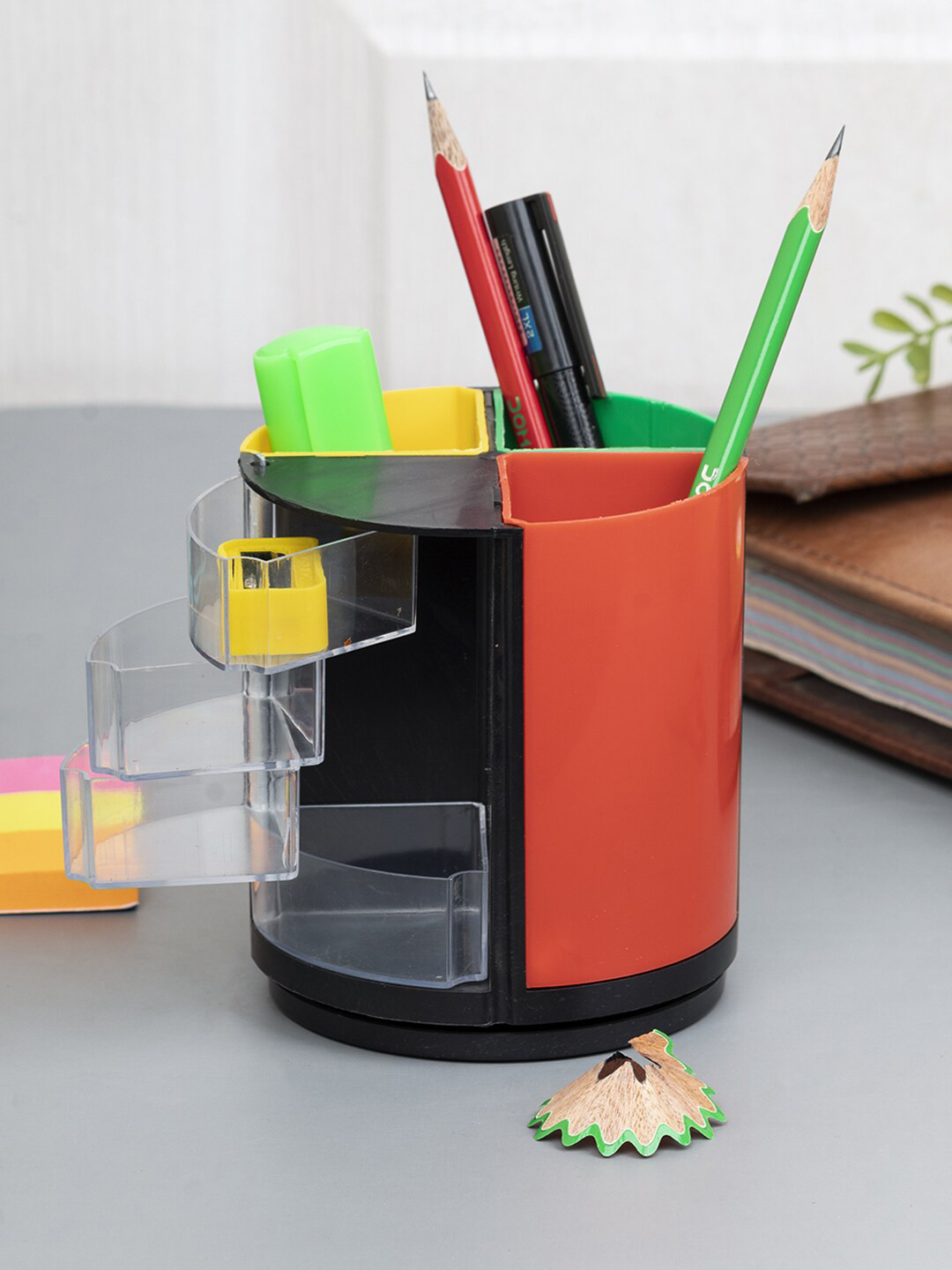 

MARKET99 Assorted Multifunctional Plastic Storage Pen Stand
