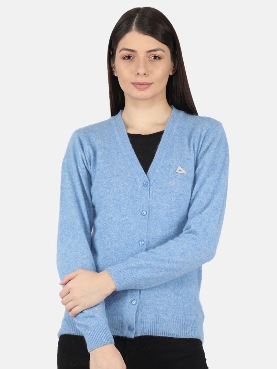 

Monte Carlo Women Blue Ribbed Cardigan