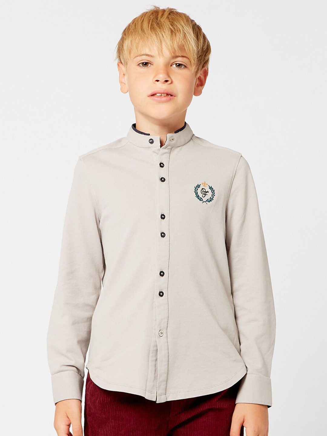 

One Friday Boys Grey Casual Shirt