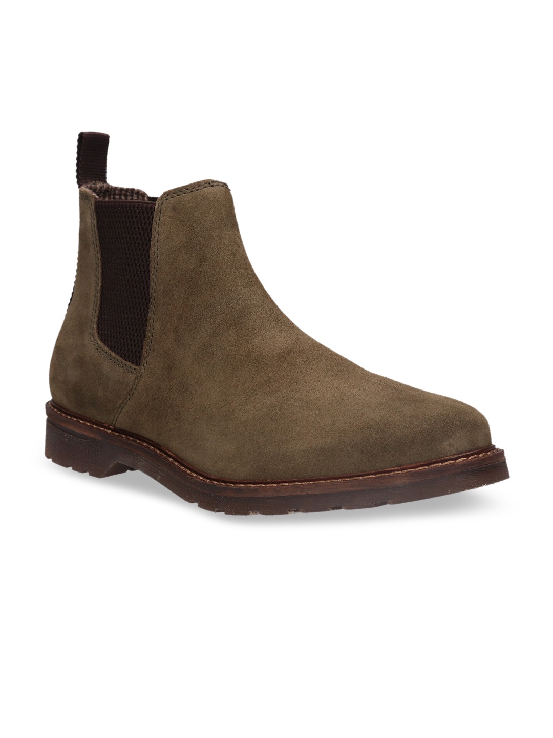 

Bugatti Men Green Solid Chelsea Boots