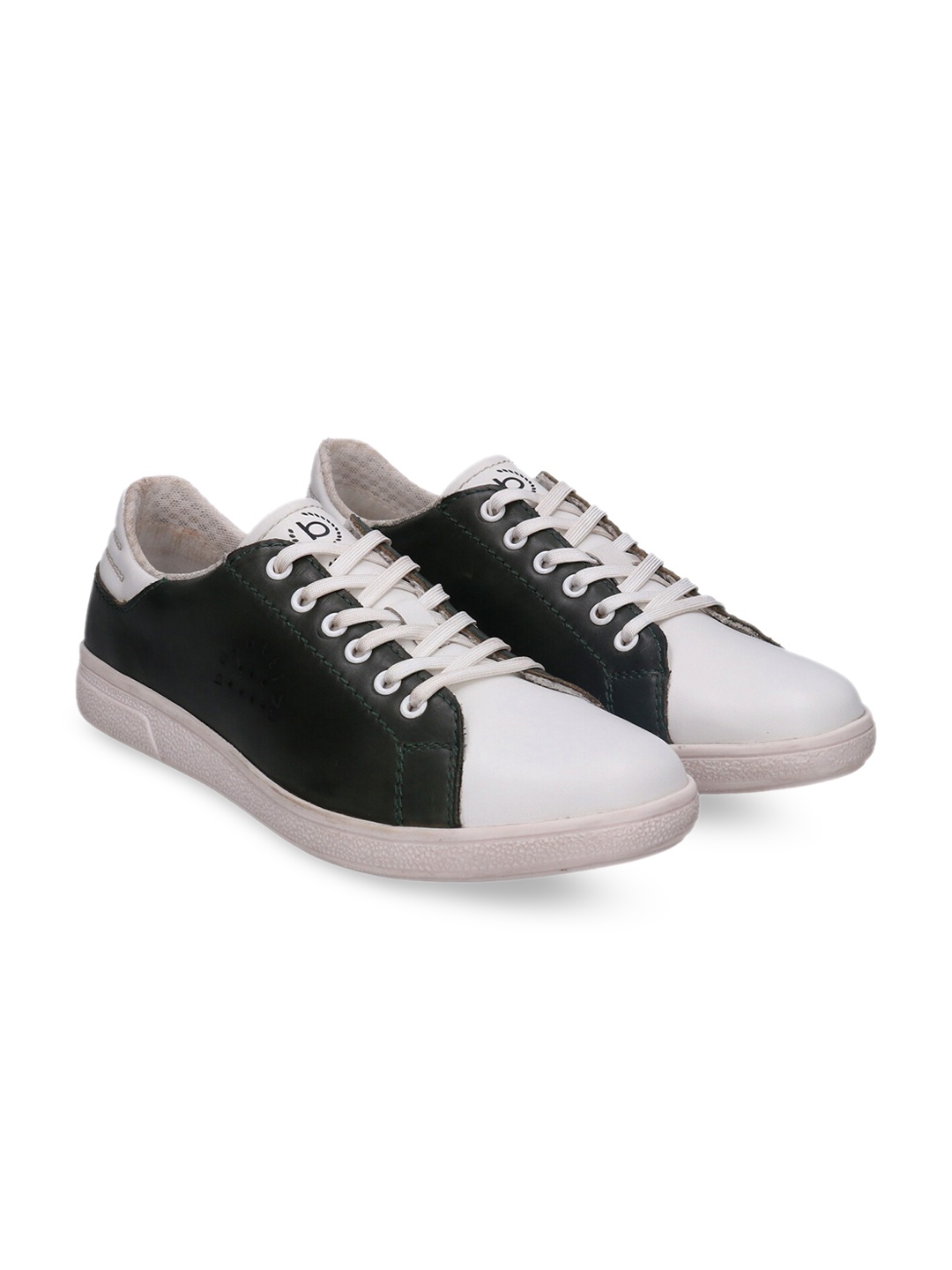 

Bugatti Men Colourblocked Leather Sneakers, Green