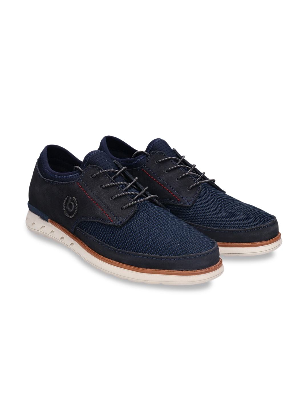 

Bugatti Men Woven Design Textile Sneakers, Blue