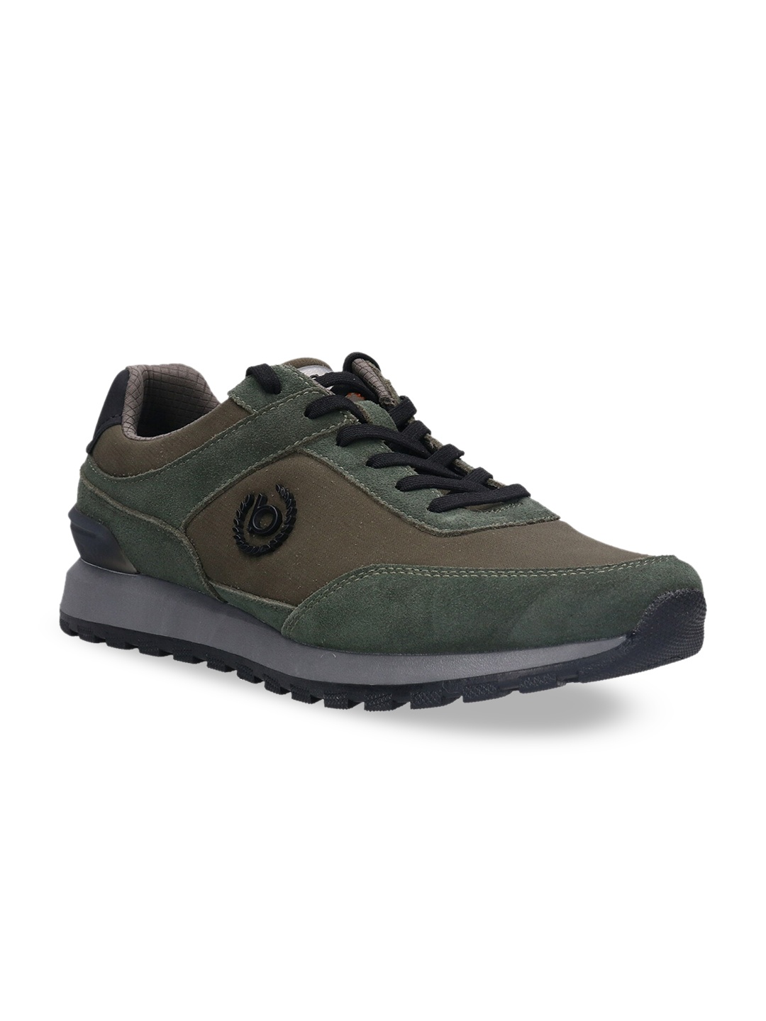 

Bugatti Men Colourblocked Sneakers, Green
