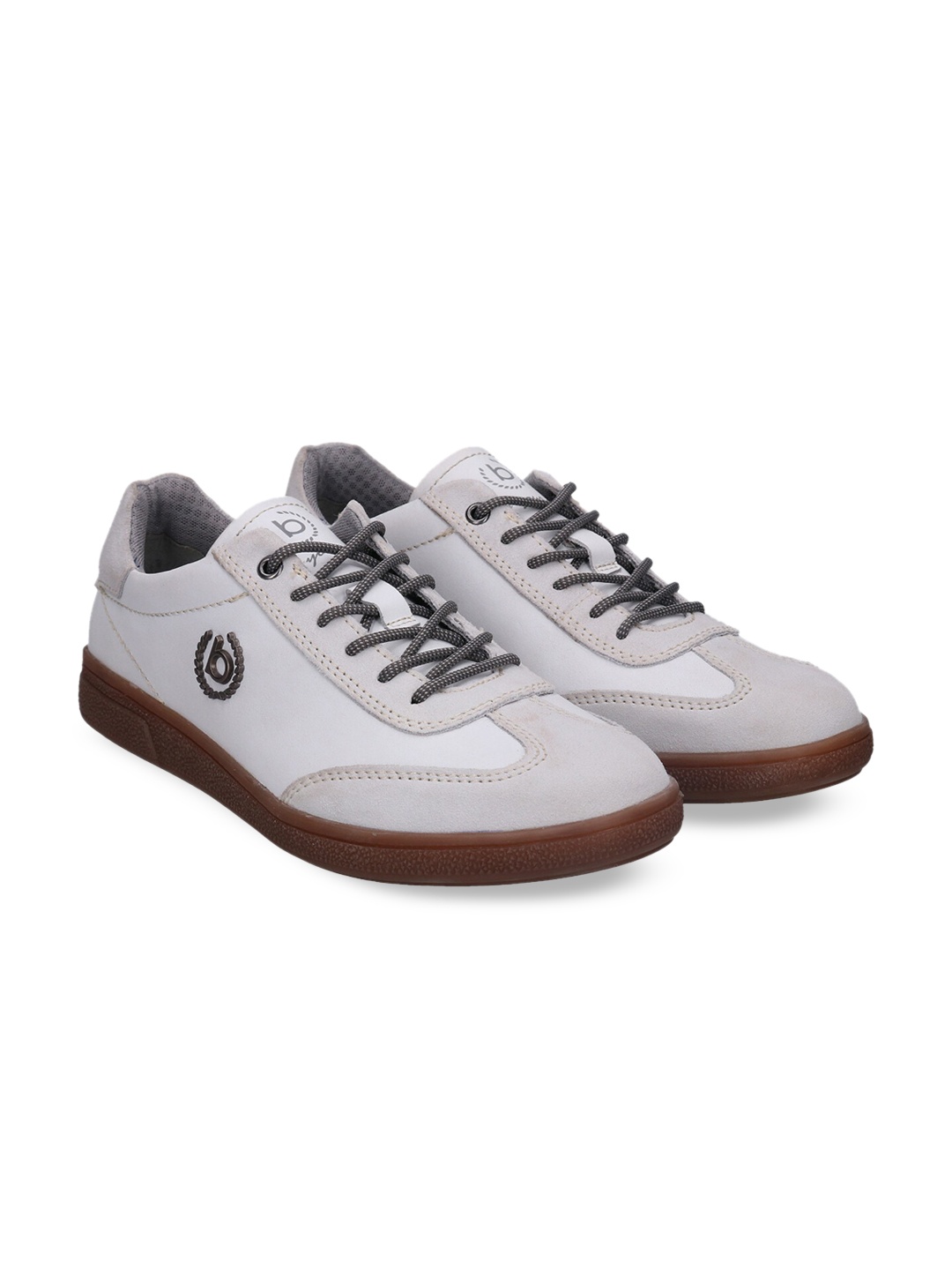 

Bugatti Men Colourblocked Suede Sneakers, Off white