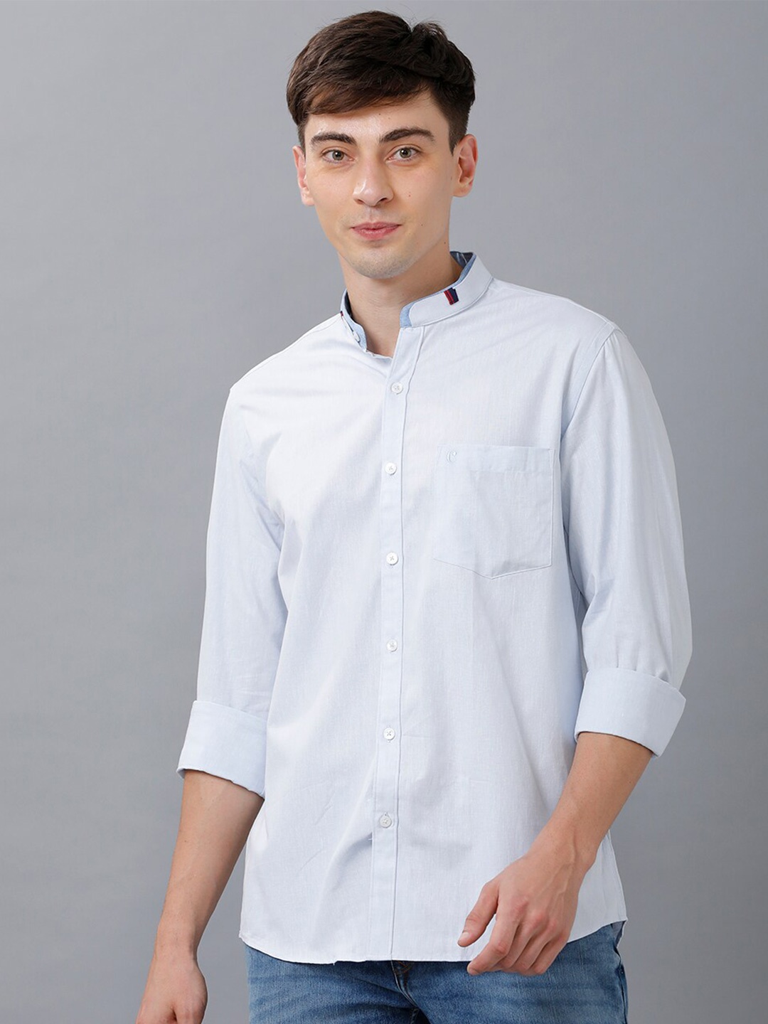 

CAVALLO by Linen Club Men Blue Casual Shirt