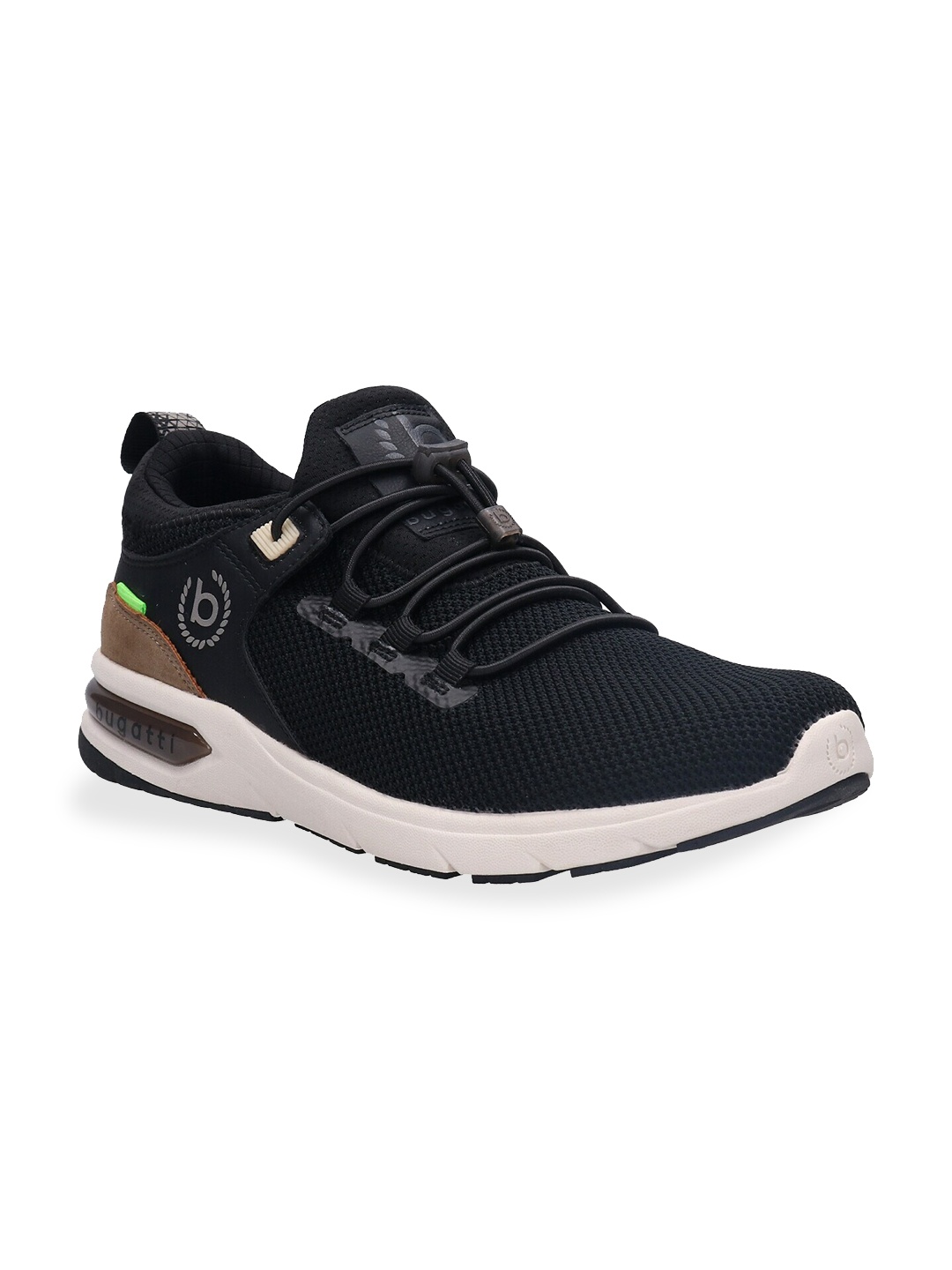 

Bugatti Men Black Textile Running Non-Marking Shoes