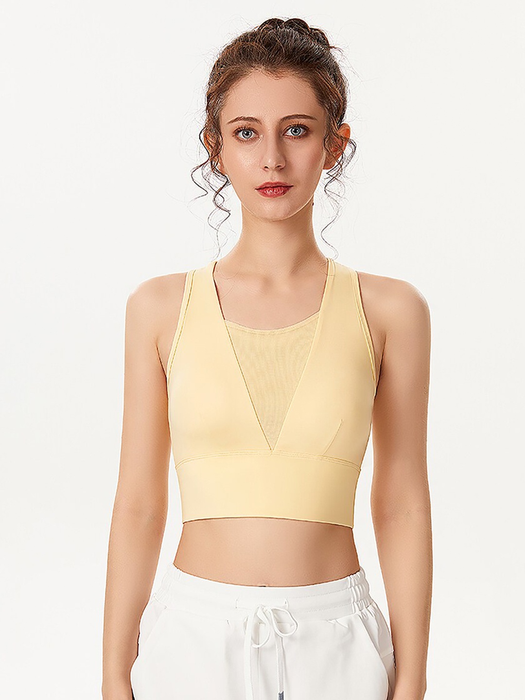 

JC Collection Lightly Padded Sports Bra, Yellow