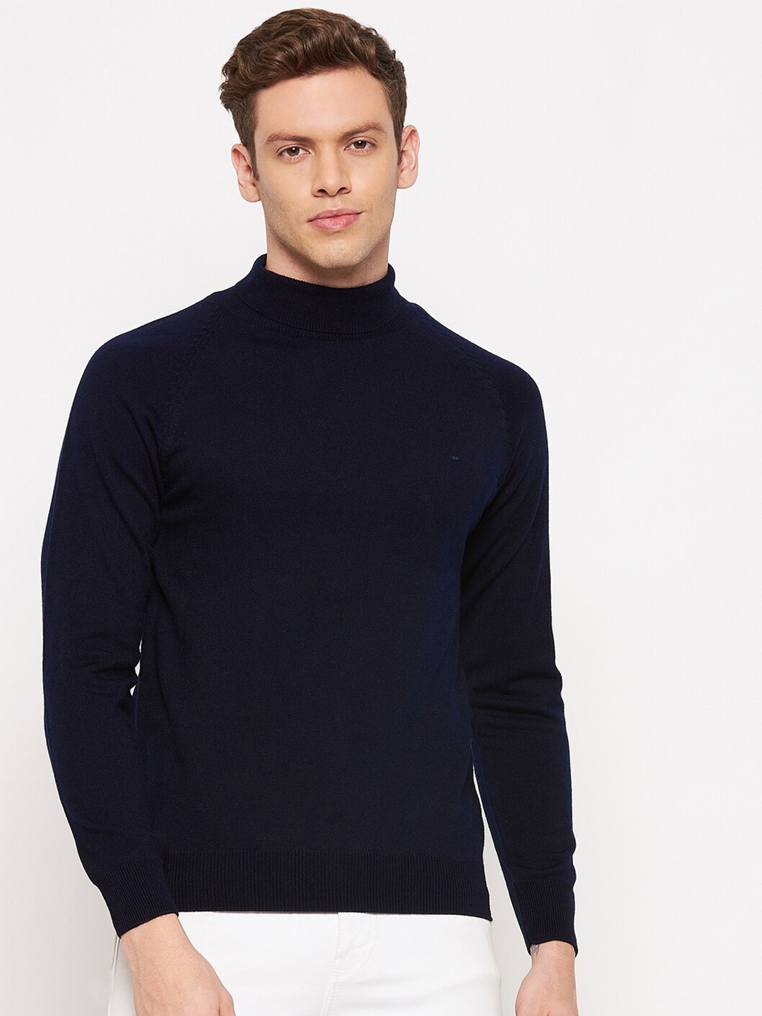 

Okane Men Navy Blue Pullover Sweater