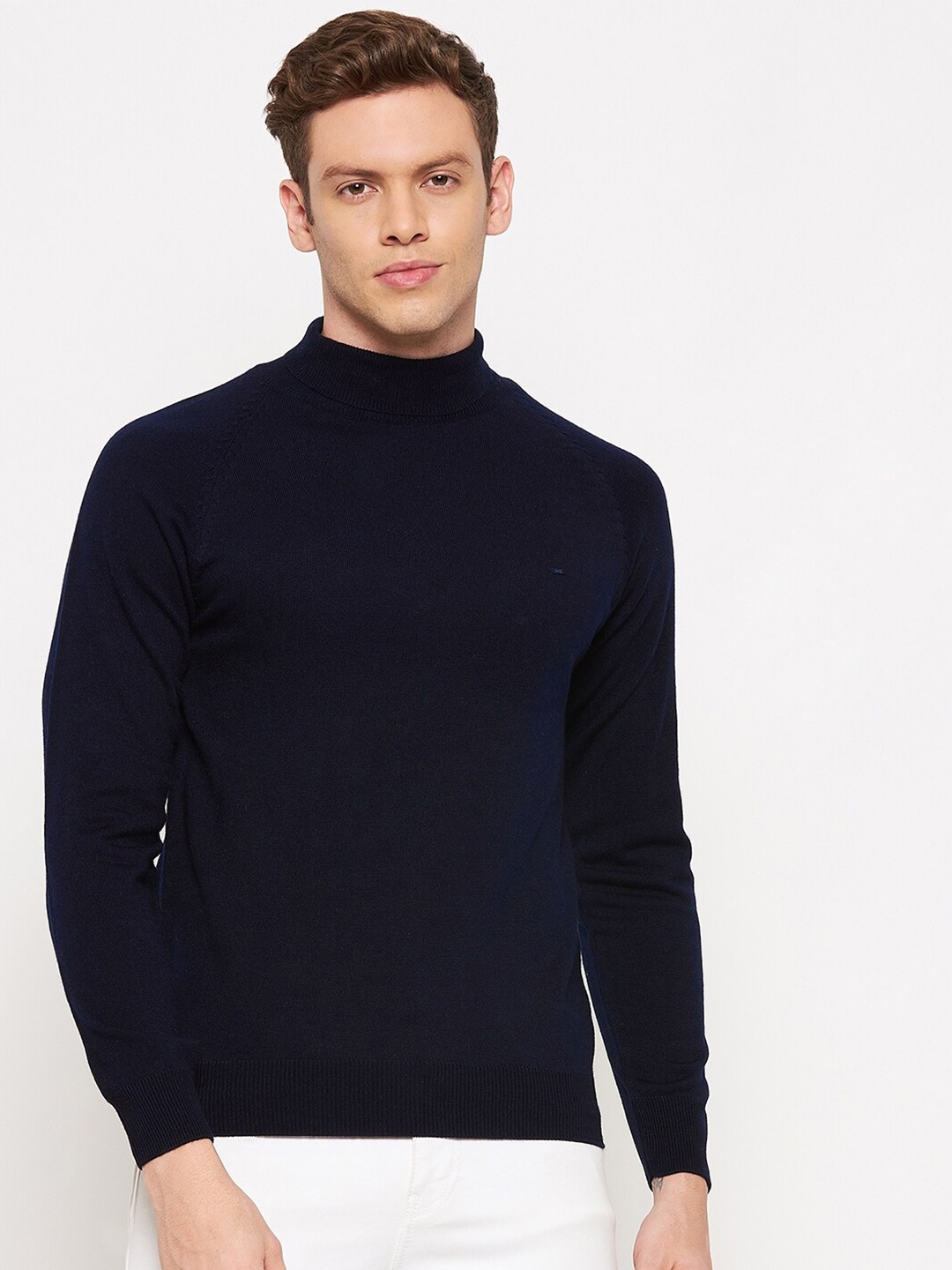 

Okane Men Navy Blue Pullover Sweater