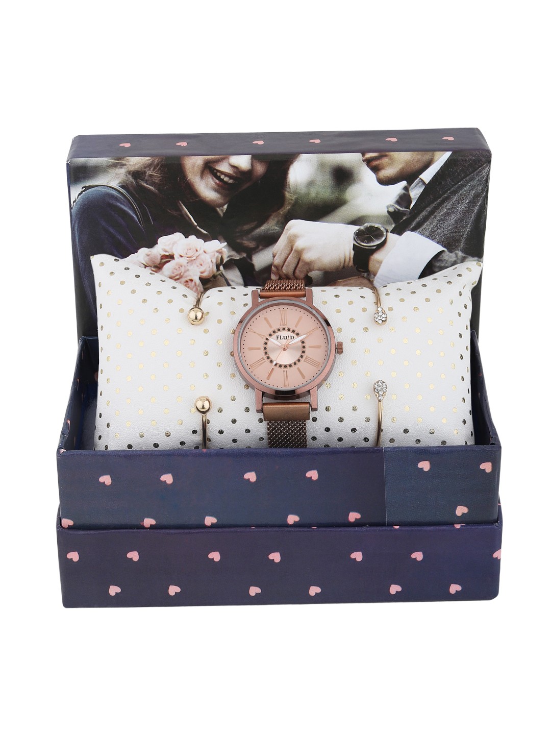

FLUID Women Copper Solid Watch Gift Set FL-Watch Gift Set-26