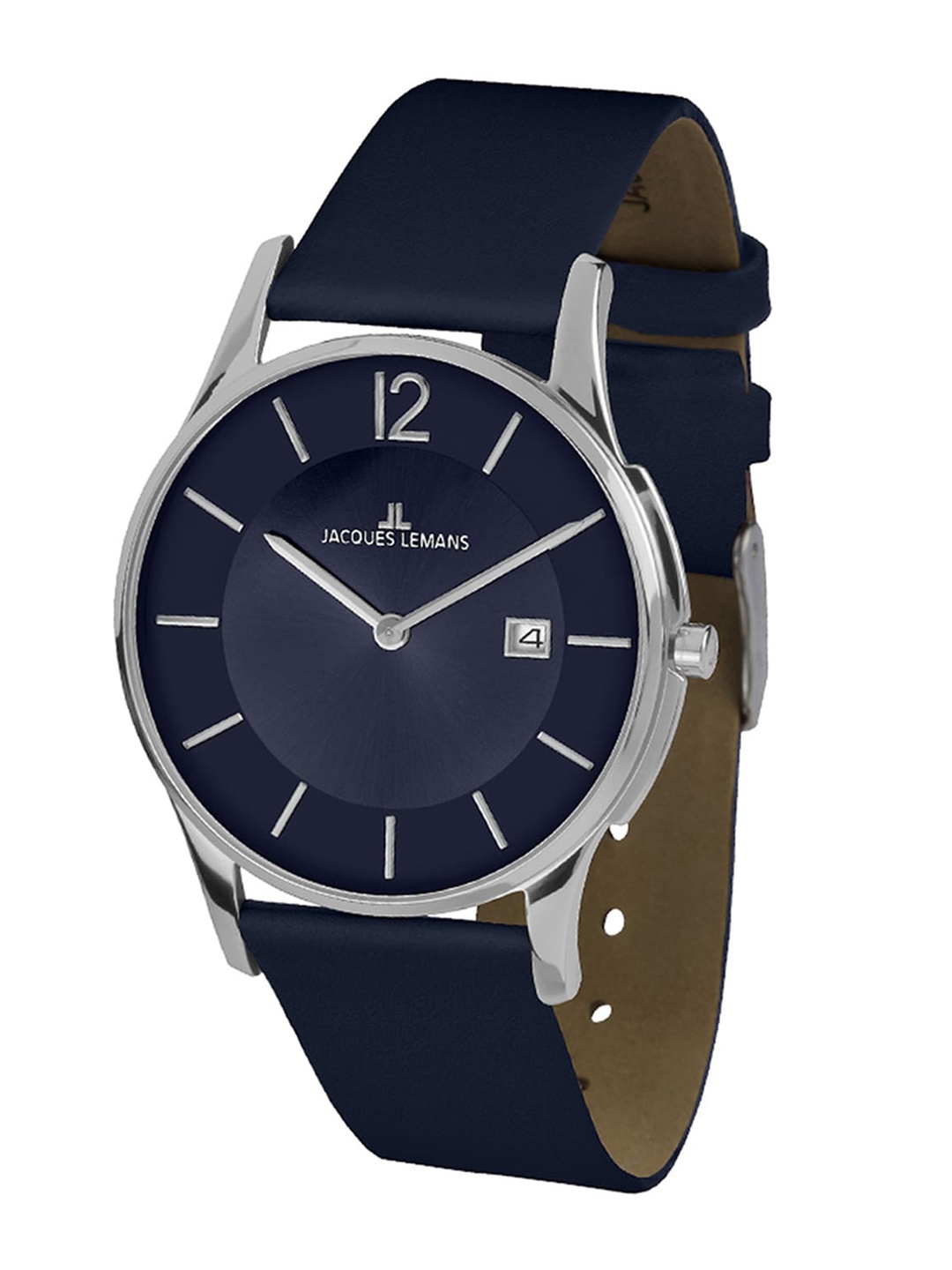 

Jacques Lemans Men Leather Straps Analogue Watch 1-1850D, Black