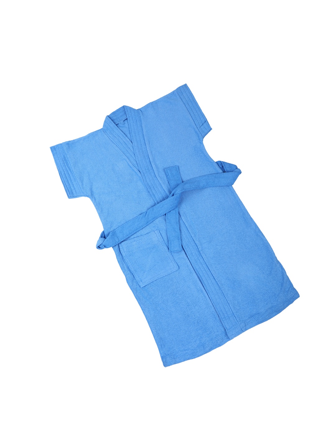 

Baby Moo Kids Blue Solid Cotton Bath Robe