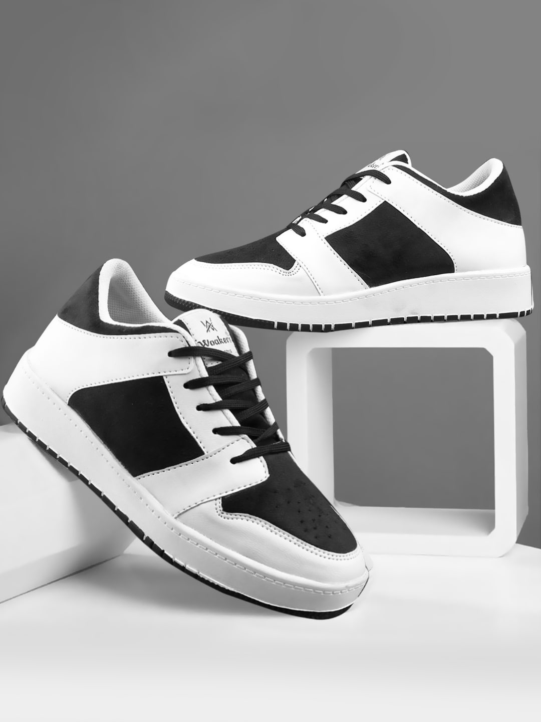 

Woakers Men Woven Design Lace-Up Sneakers, White