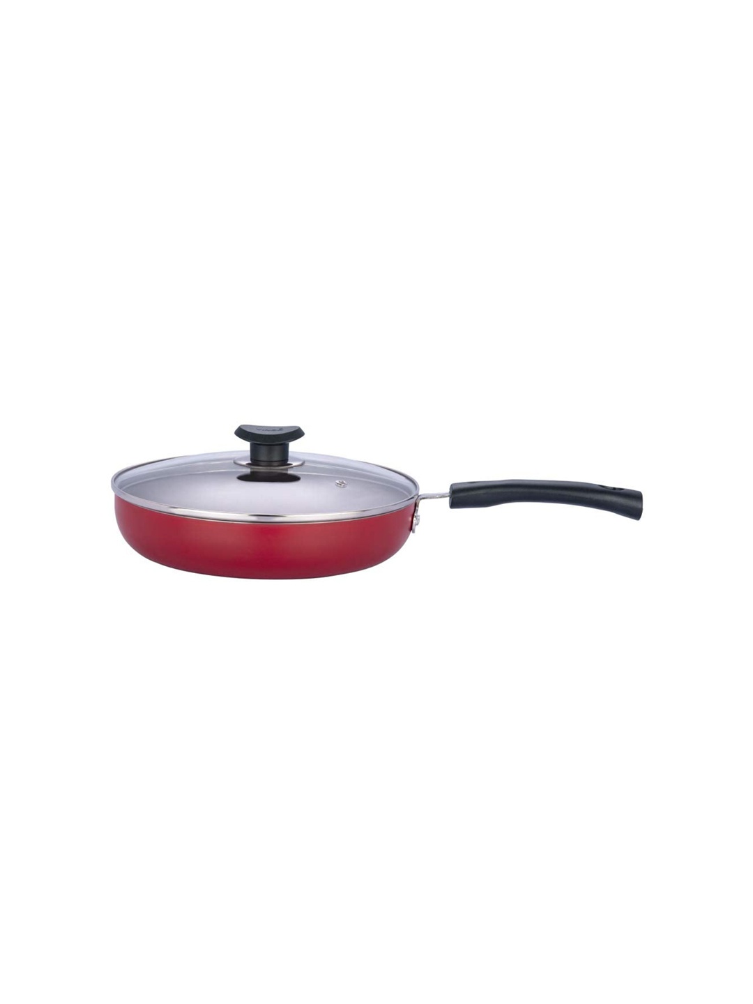 

Vinod Red Supreme Non-Stick Induction Deep Fry Pan With Lid