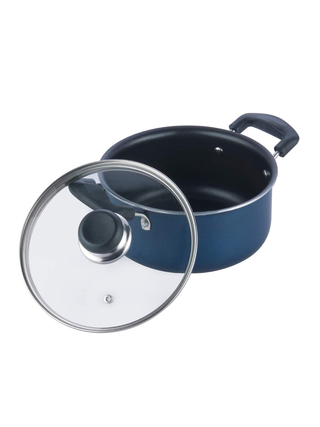 

Vinod Blue Dishwasher Safe Solid Cooking Handi With Lid 2.2 Ltr