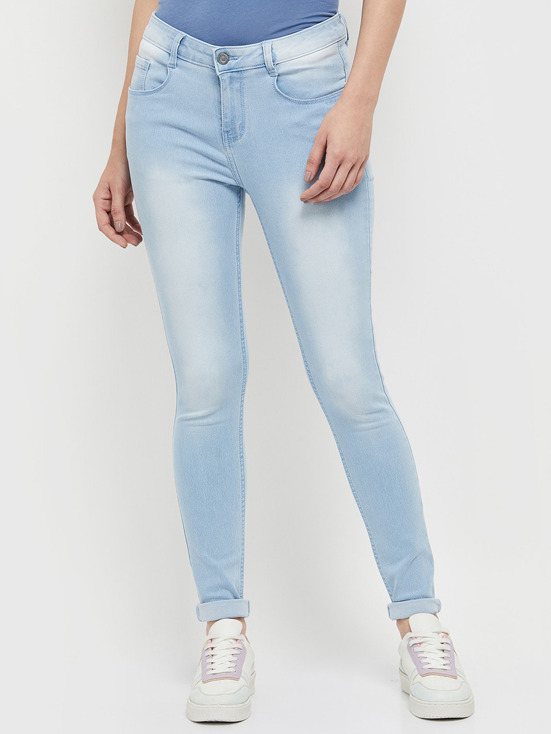 

max Women Blue Heavy Fade Jeans