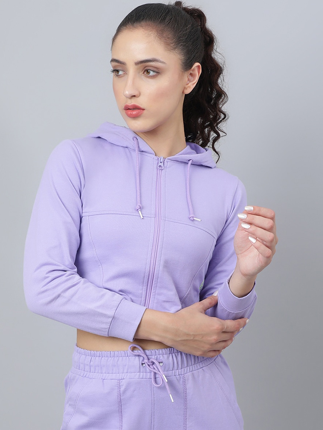 

Pritla Women Lavender Crop Training or Gym Sporty Jacket