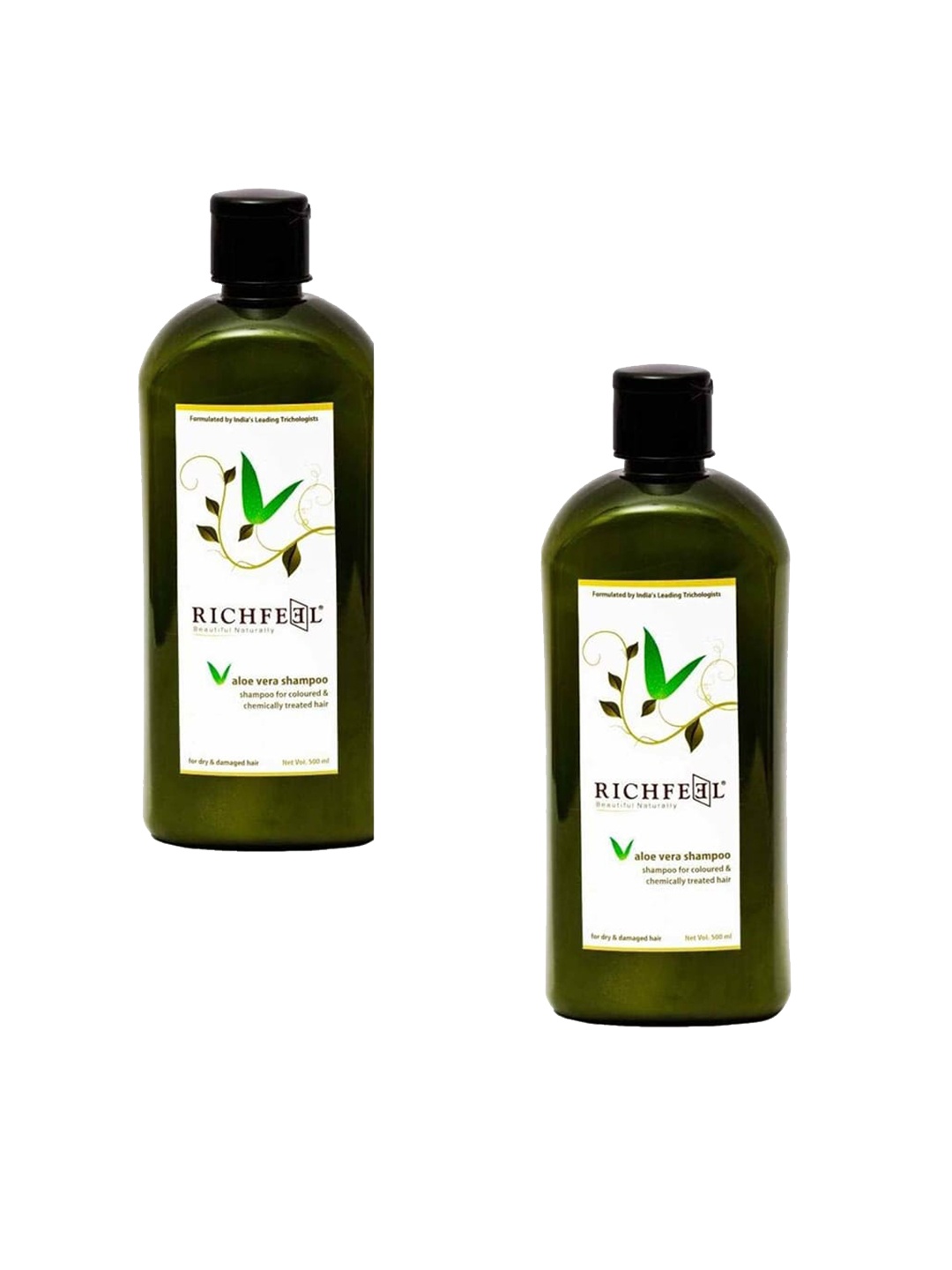 

Richfeel Set Of 2 Aloe Vera Shampoo 500ml, White