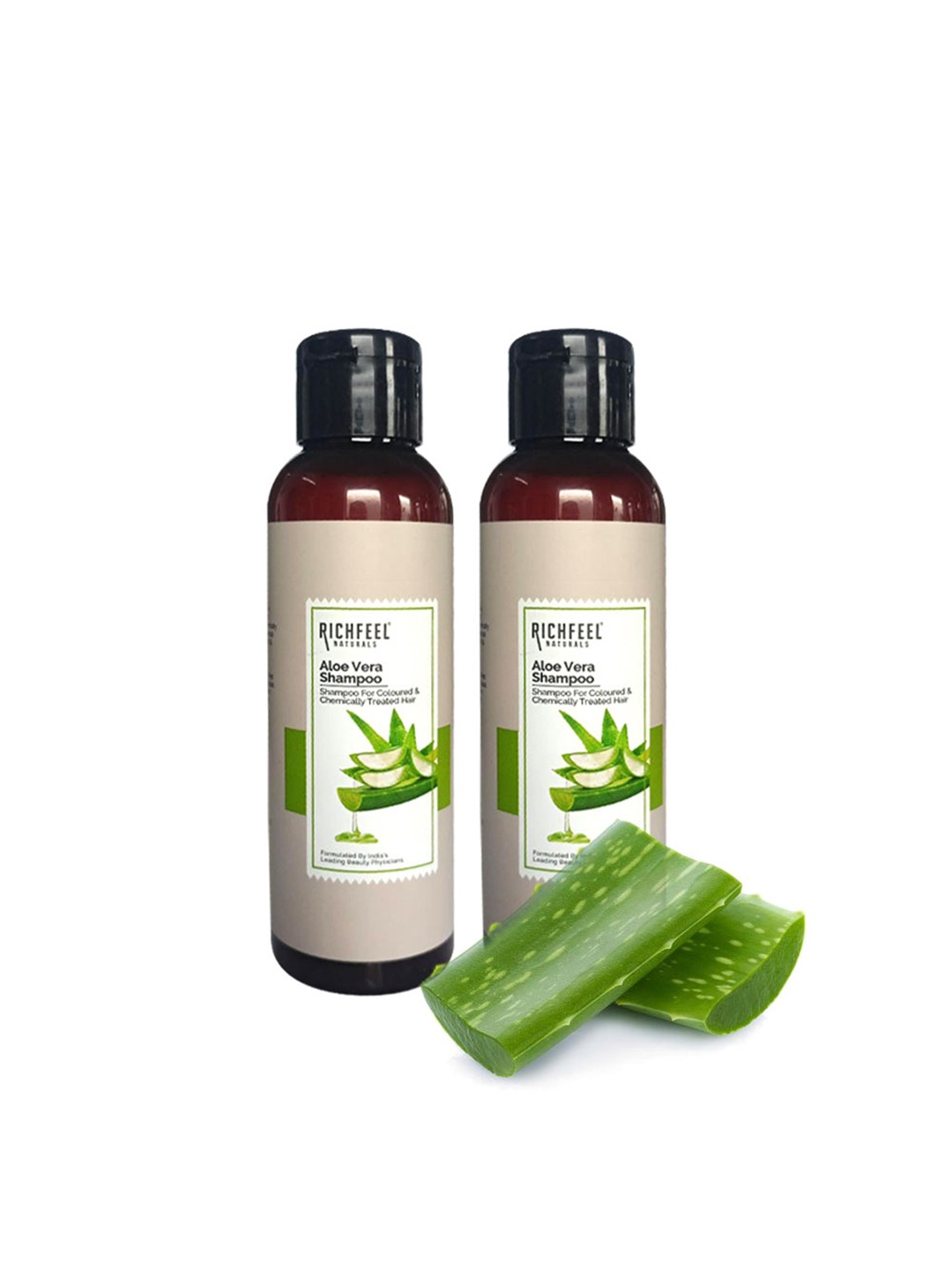 

Richfeel Set Of 2 Aloe Vera Shampoo 100 ml, White