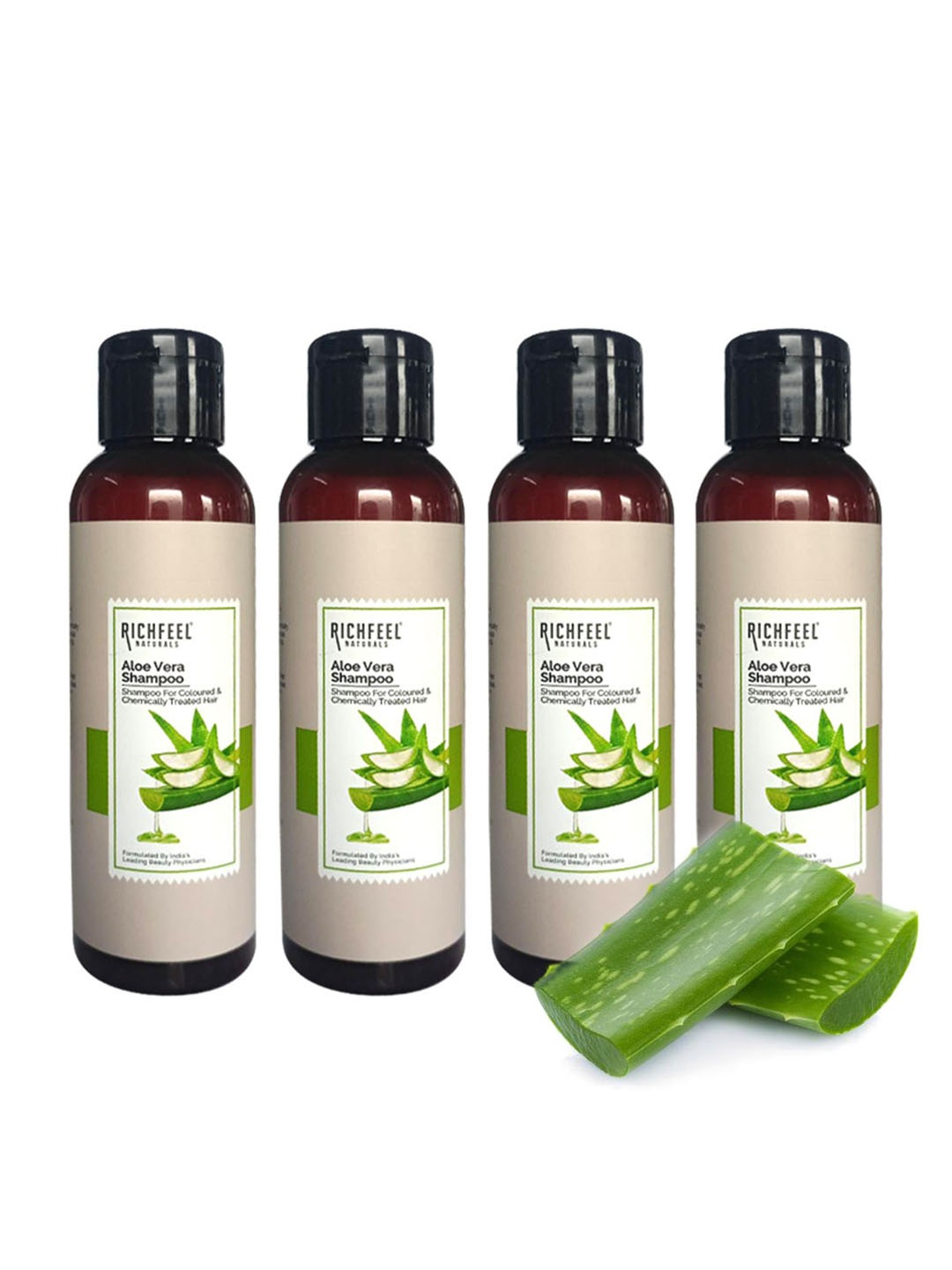 

Richfeel Pack Of 4 Aloe Vera Shampoo 100ml, White