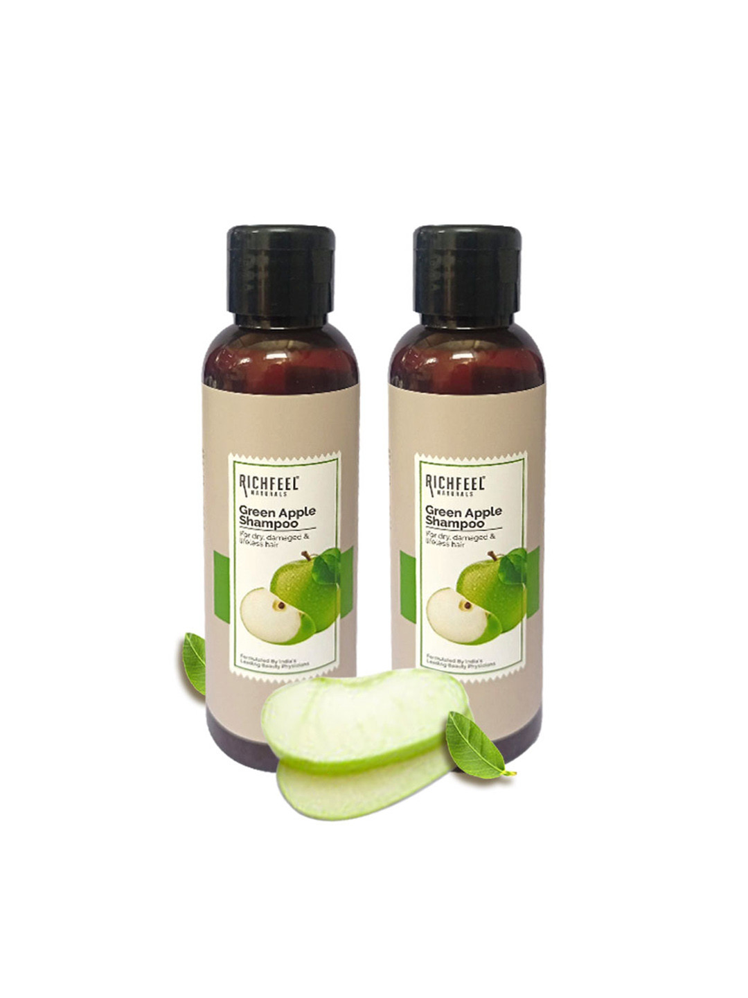 

Richfeel Set Of 2 Green Apple Shampoo 100 ml, White