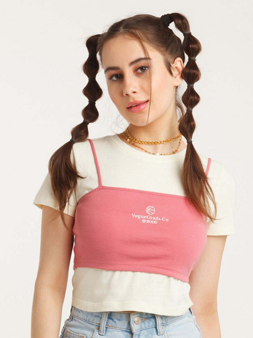

zink Z Pink Solid Regular Top