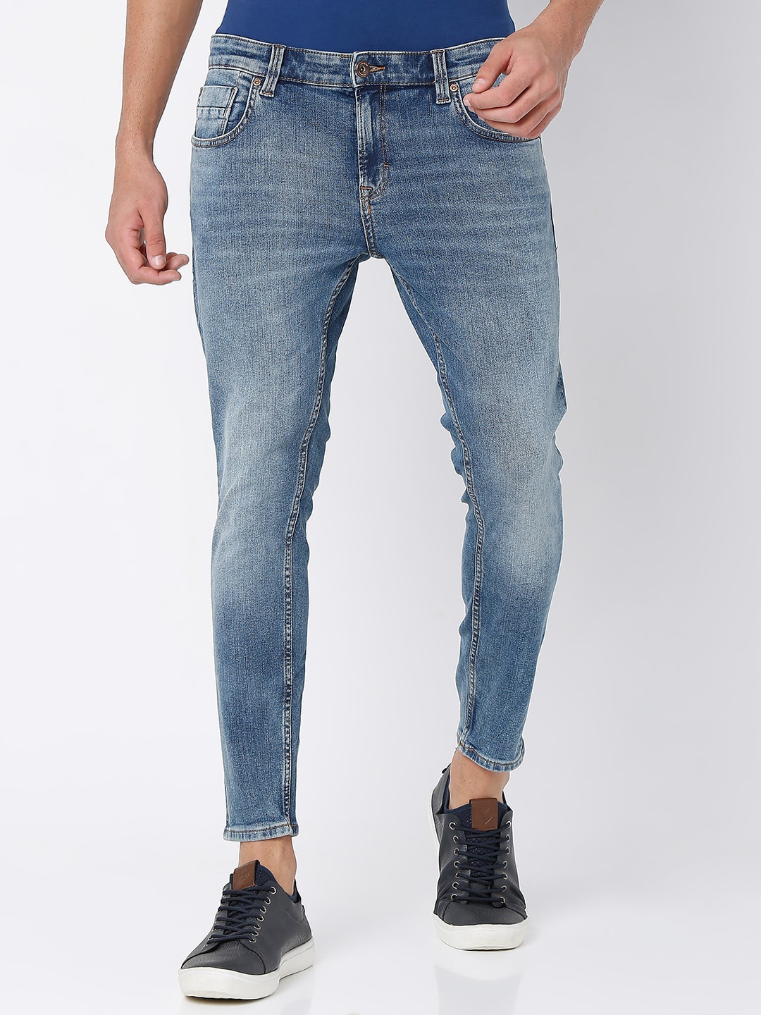 

SPYKAR Men Blue Kano Slim Fit Heavy Fade Jeans