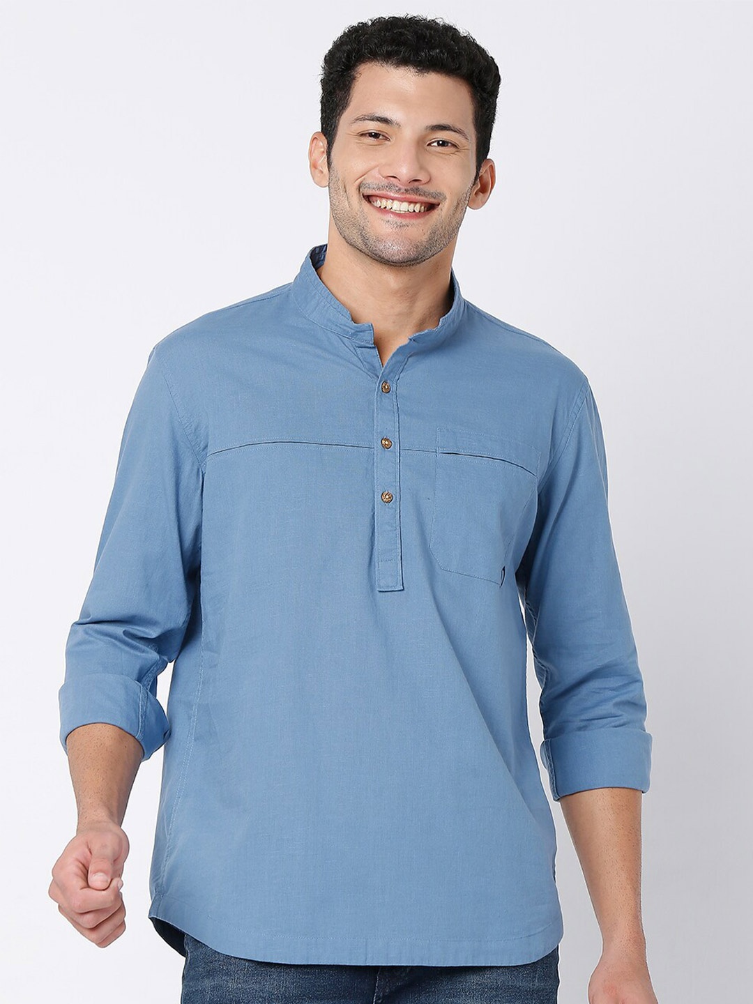 

SPYKAR Men Blue Classic Slim Fit Casual Shirt