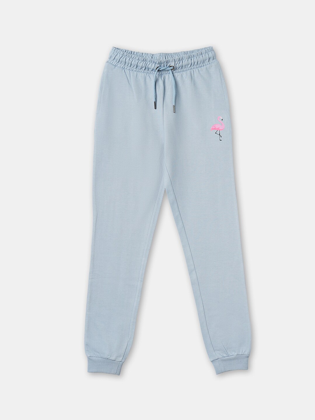 

R&B Girls Blue Solid Cotton Joggers