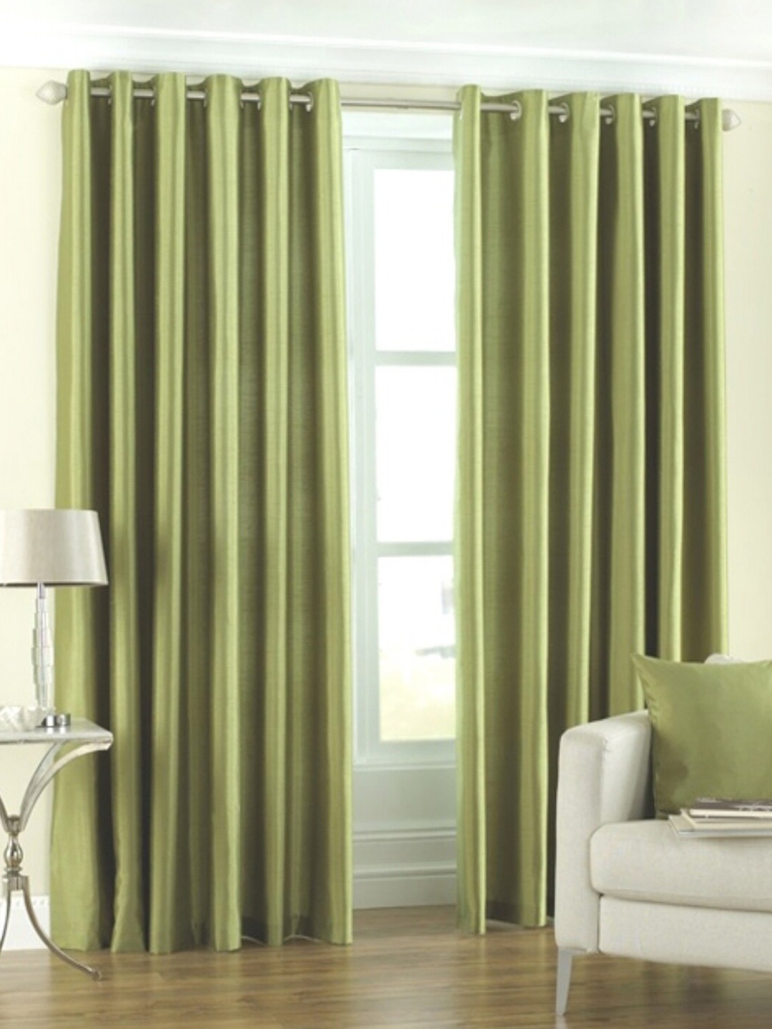

Homefab India Set of 2 Window Curtain, Green