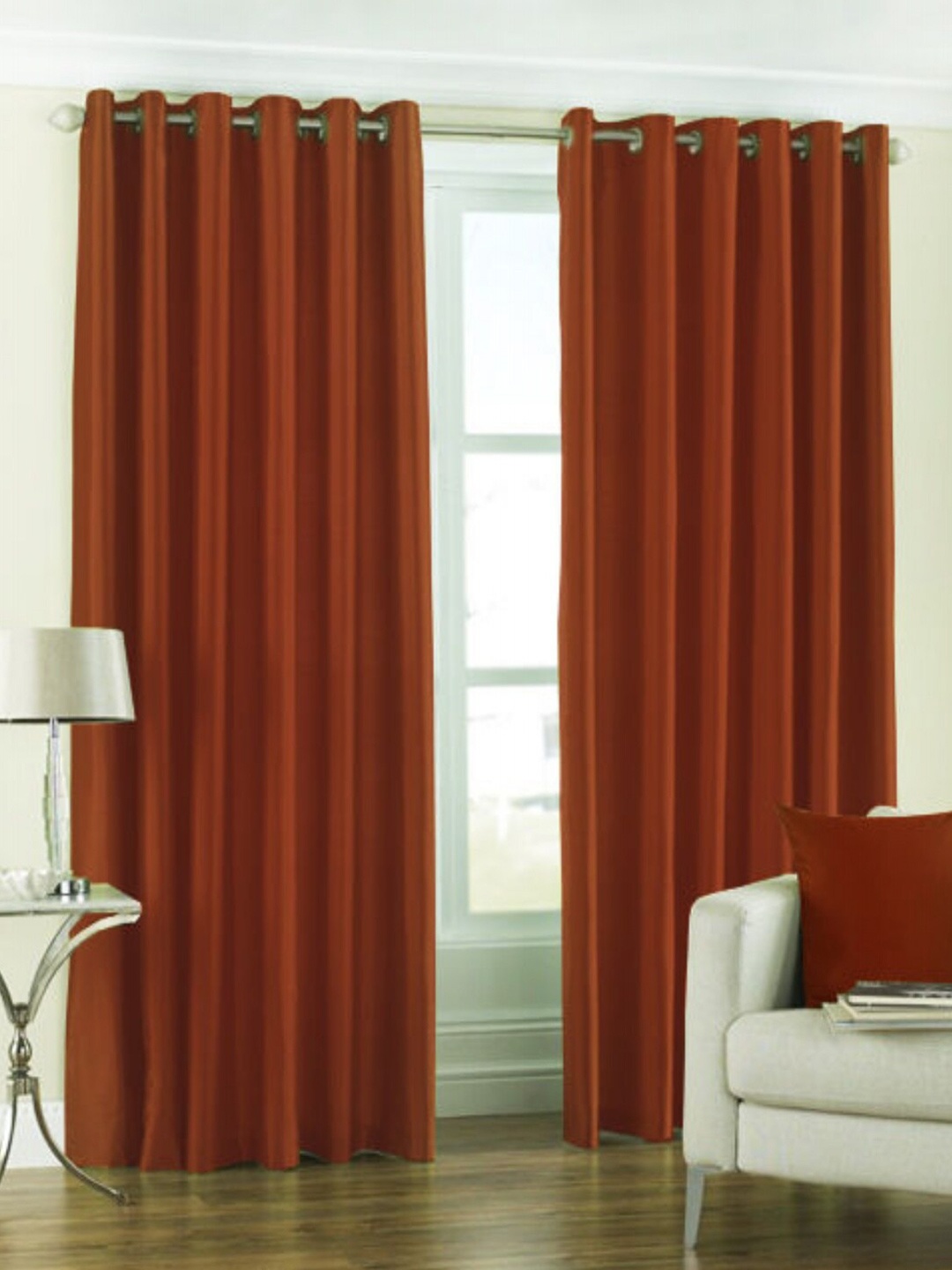 

Homefab India Set of 2 Window Curtain, Rust