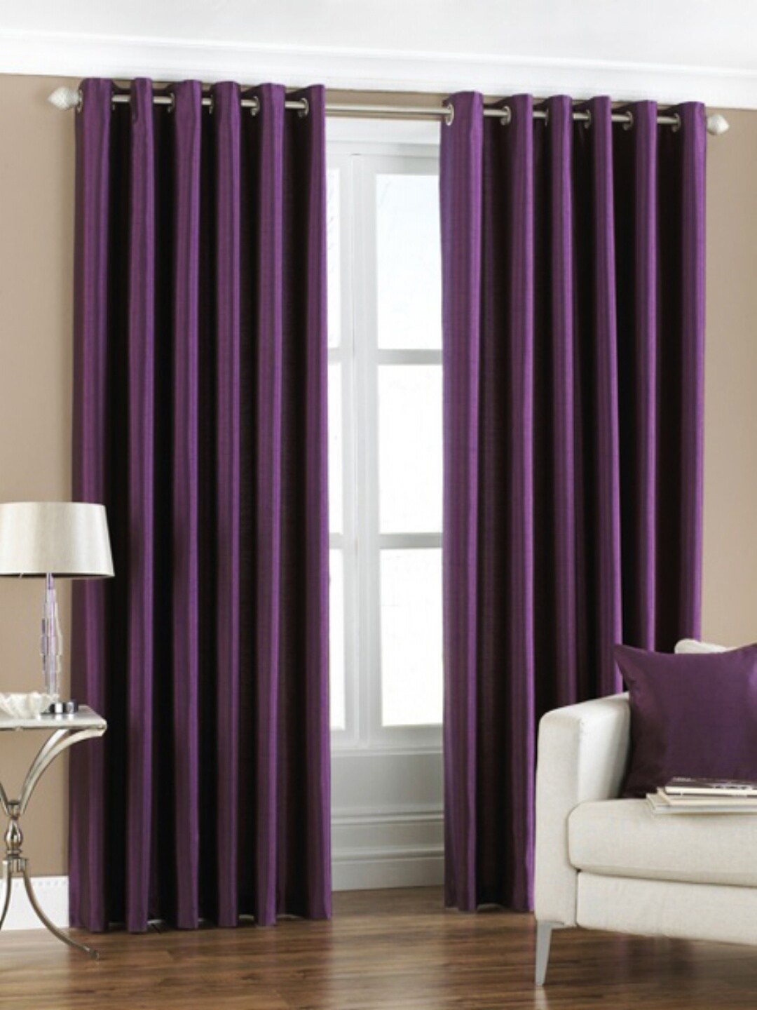 

Homefab India Set of 2 Window Curtains, Purple